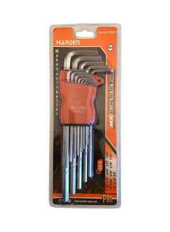 Harden 13-Piece Long Hex Key Wrench Set Silver
